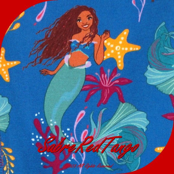 NWT Hanna Andersson Disney Organic Short Johns Pajamas Little Mermaid 110 5 - Picture 3 of 4